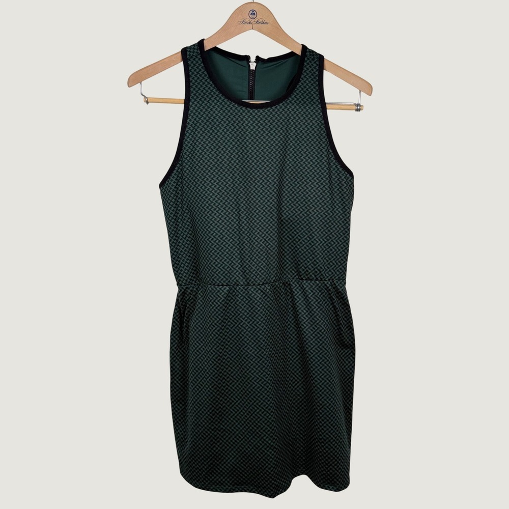 All in Motion L Green Houndstooth Active Dress Built-in Shorts Pickleball Golf